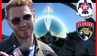 Tkachuk Flies High Over Fort Lauderdale with the Air Force Thunderbirds