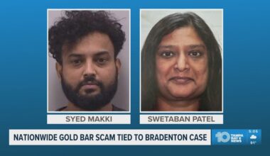 2 arrested for stealing $1.4 million from 80-year-old veteran in gold bar scheme: Bradenton police