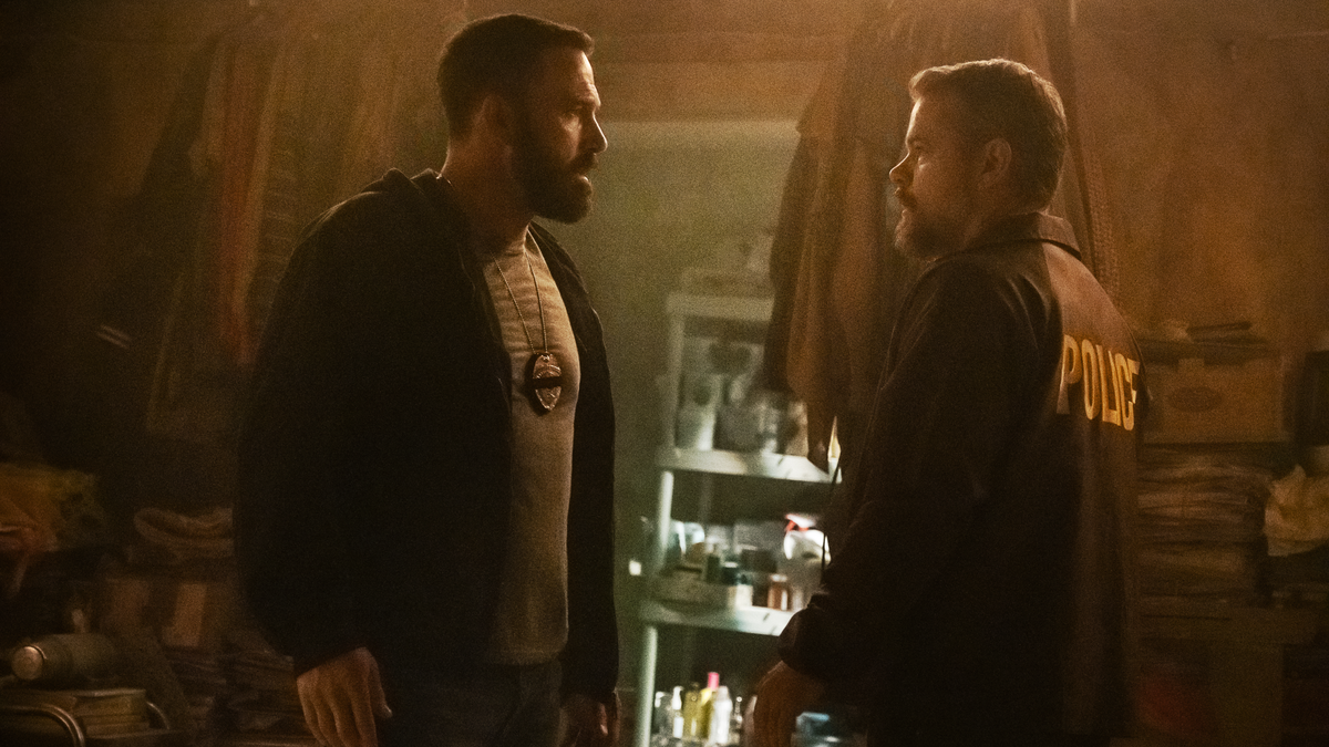 Ben Affleck and Matt Damon on set as Miami narcotics investigators in 