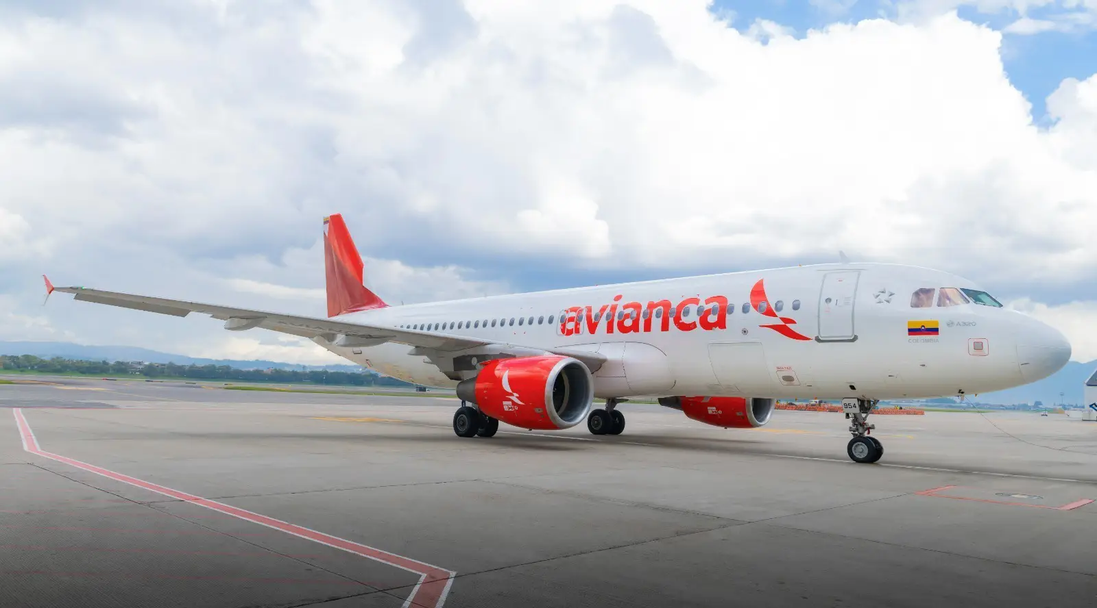 Avianca Airbus A320 aircraft on the runway