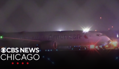 American Airlines flight from Miami lands in Chicago with two flat tires