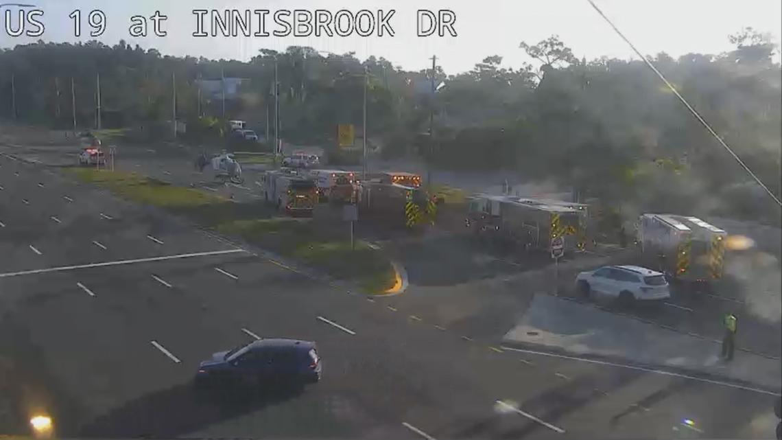 Emergency helicopters, first responders on scene of crash involving injuries on US-19