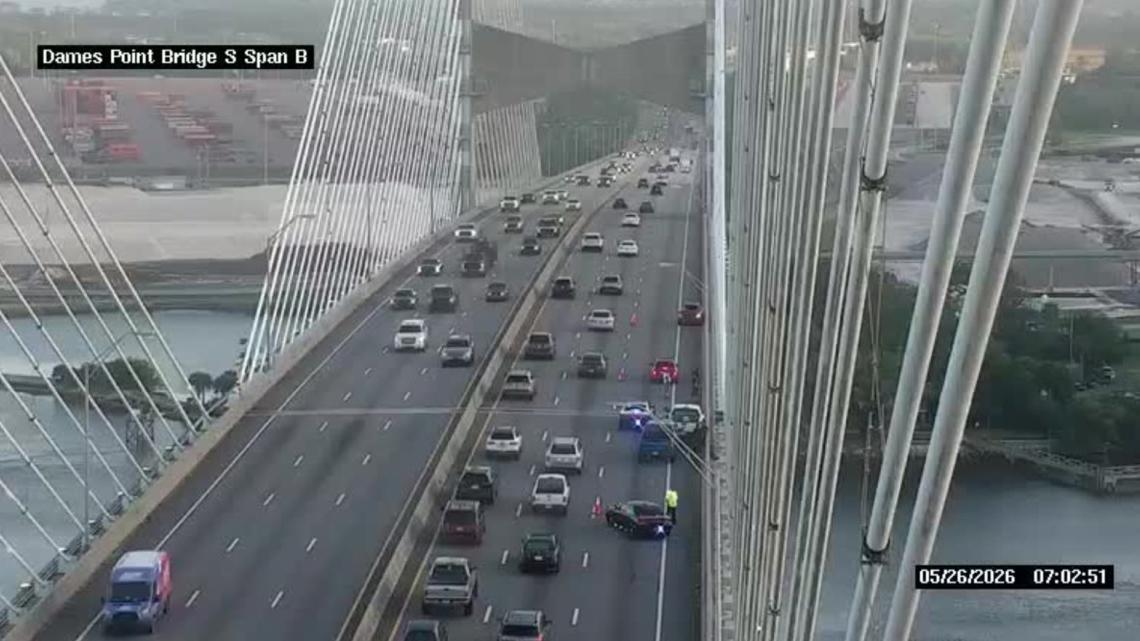 Traffic Alert: Crash on Dames Point Bridge causing major slowdowns