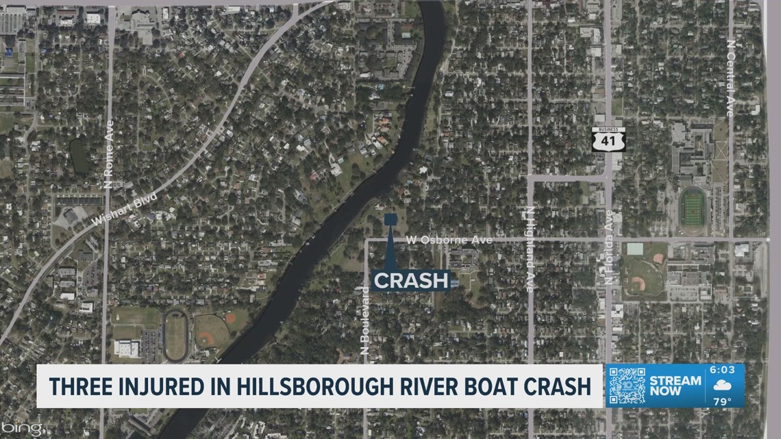 Three injured in Hillsborough River boat crash early Monday morning
