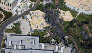 Bioreconstruct labeled each of the buildings above to show which roofs have new spotlights on them: