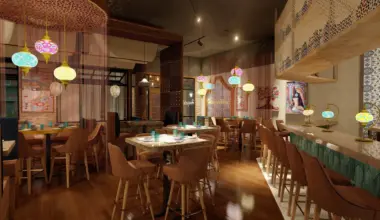 Interior dining room at Bosphorous Turkish Cuisine in St. Petersburg