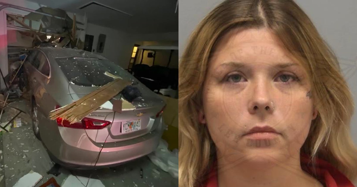 Video: Florida woman suspected of drunk driving, falls asleep, slams into home