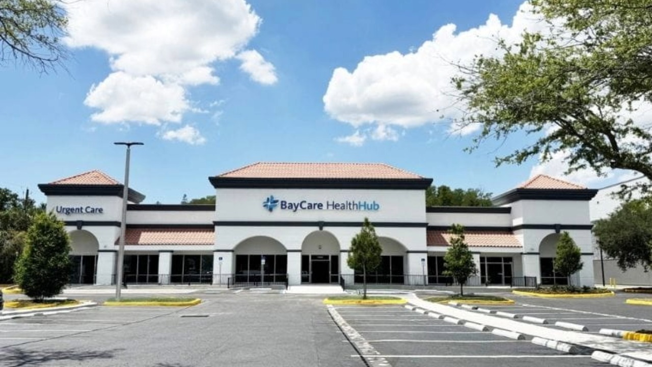 Exterior of BayCare HealthHub in Carrollwood on North Dale Mabry Highway in Tampa.