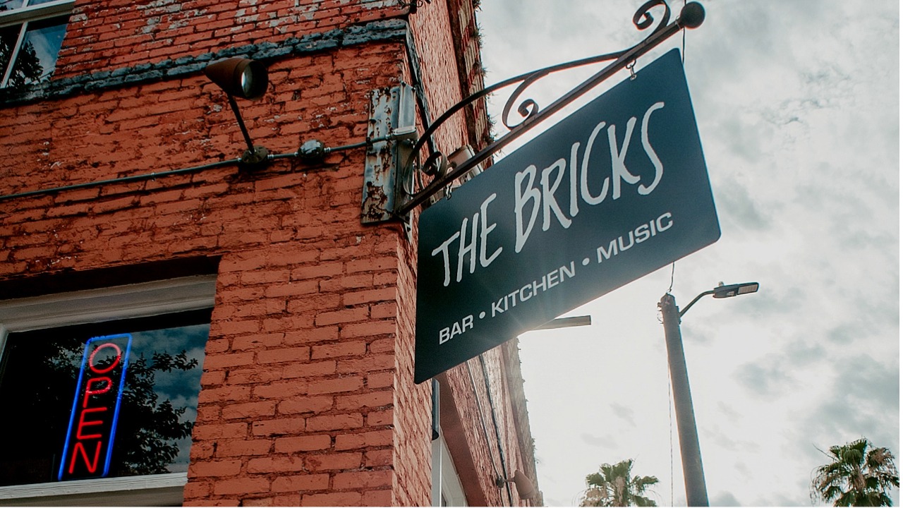 The Bricks bar and live music venue along East 7th Avenue in Ybor City.