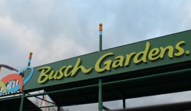 The entrance sign at Busch Gardens.