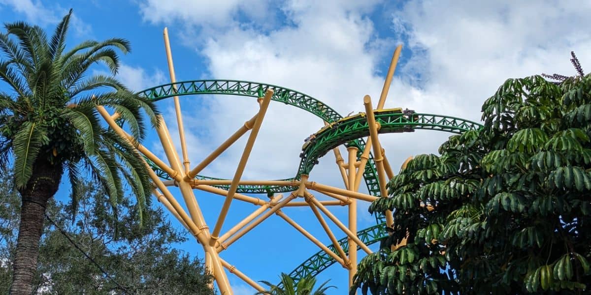 A roller coaster at Busch Gardens Tampa Bay