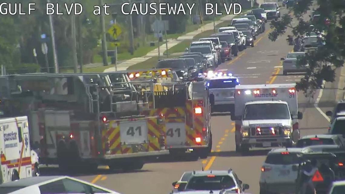 6 taken to hospital after crash involving golf cart in Pinellas County, deputies say
