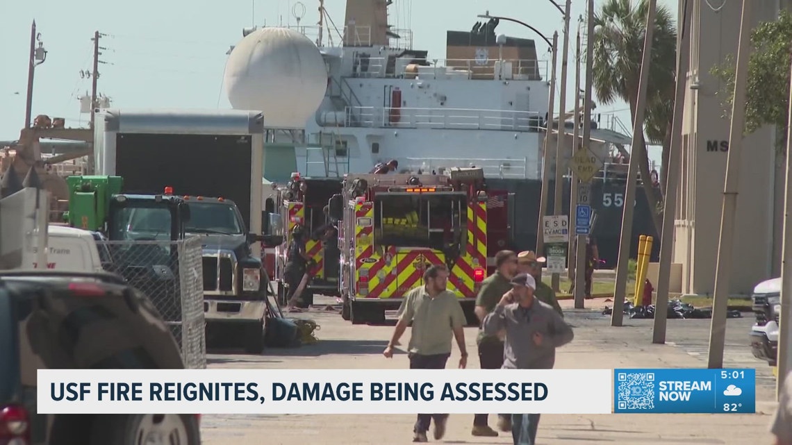 USF fire reignites, students may be kept from graduating