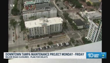 Tampa officials issued traffic advisory for downtown due to a CSX maintenance project