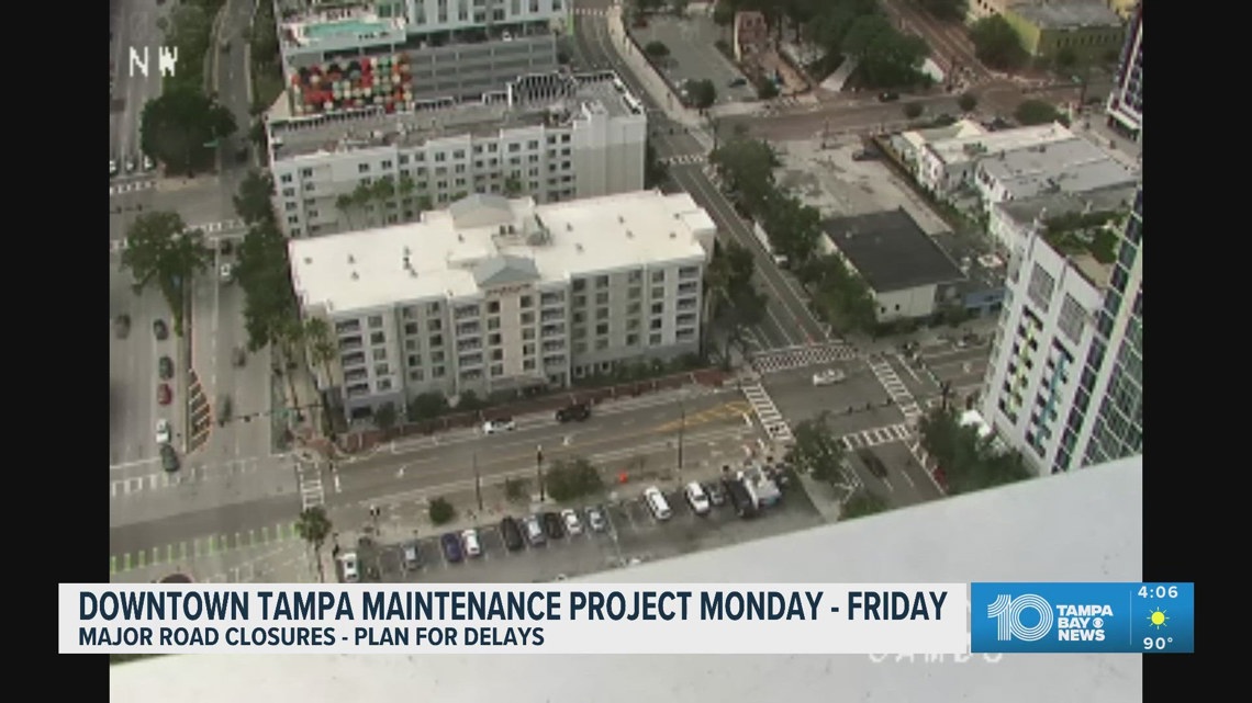 Tampa officials issued traffic advisory for downtown due to a CSX maintenance project