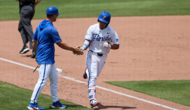 Who does Florida baseball play next in the Gainesville Regional?