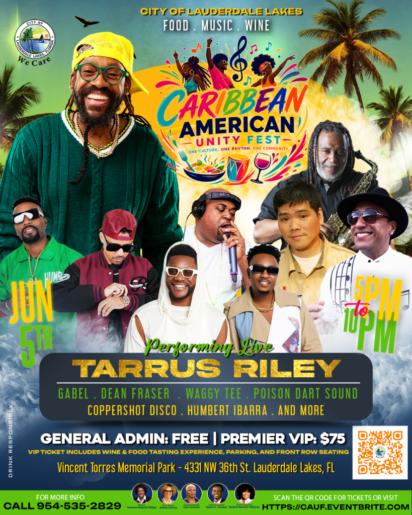 Tarrus Riley to headline Caribbean American Unity Fest in Lauderdale Lakes