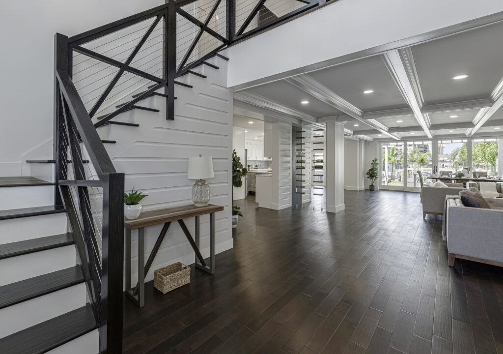 The interior of a home
