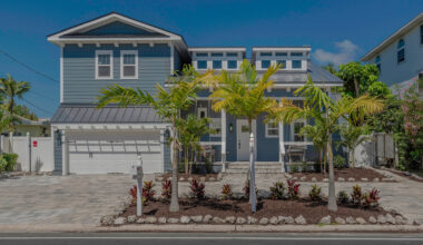 The exterior of a house