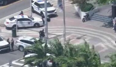 Biscayne Boulevard shut down in downtown Miami after woman gets stabbed in face, officials say