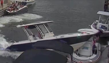 Video shows boat losing control, crashing into crowded Fort Lauderdale dock