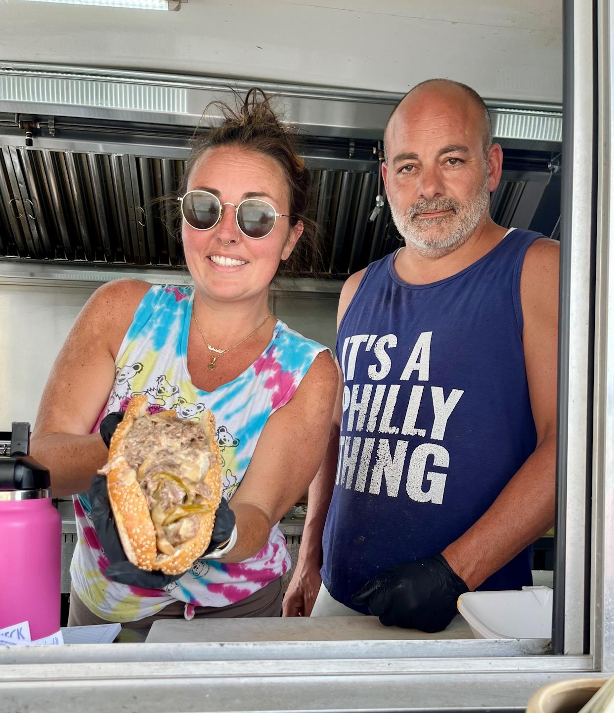 Gabby Ferraro and her uncle Gabe Ferraro serve some of the best cheesesteaks around from their Double Dee's Munchies food truck.