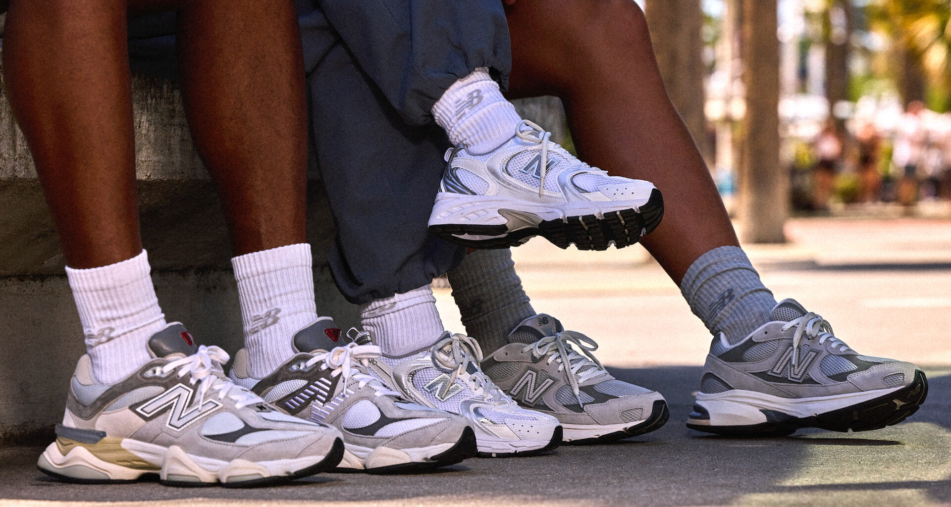A row of sneakers