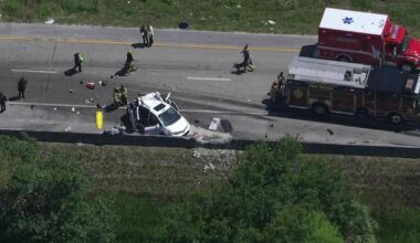 7 people, including a child, injured after a large accident on I-595 in Fort Lauderdale, officials say