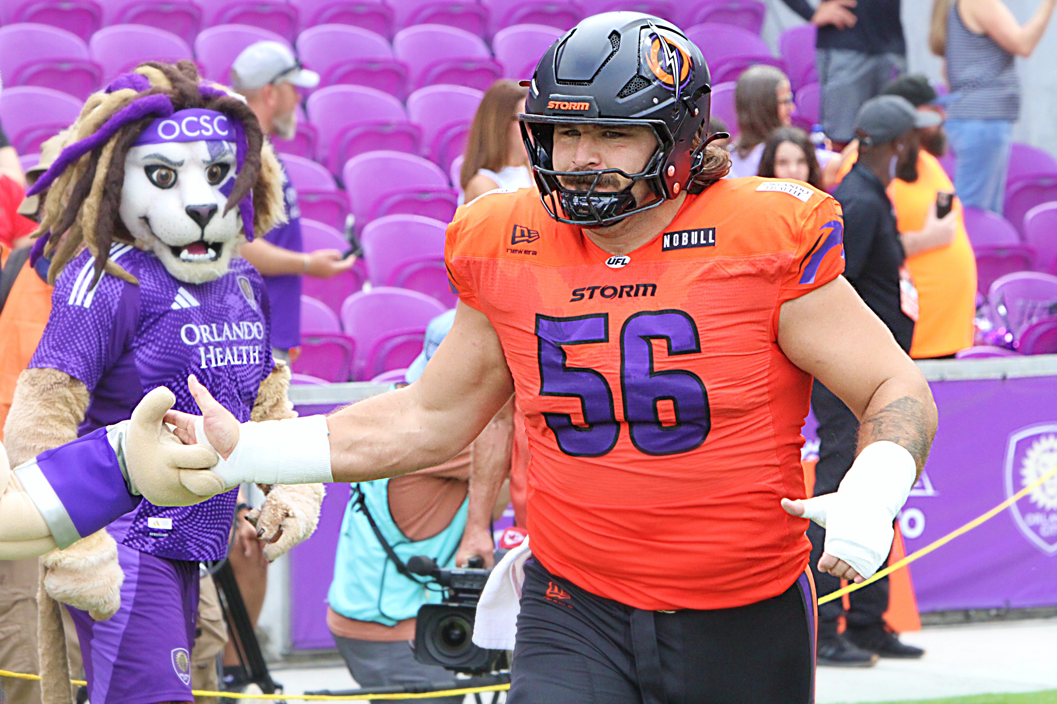 Orlando Storm center and former UCF player Cole Schneider is...