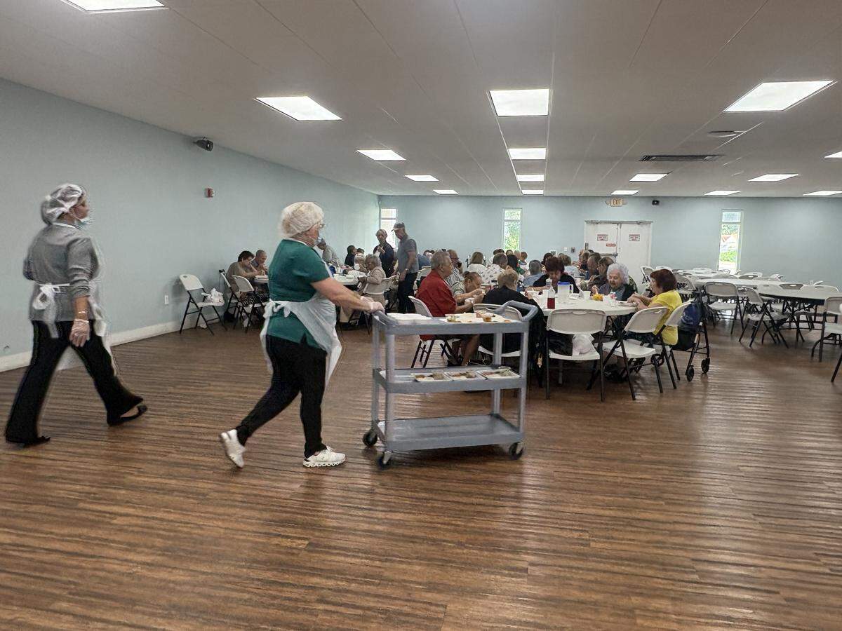 During the last lunch service provided by Little Havana at Goodlet Park in Hialeah, around 50 seniors were present at the center, one of the lowest attendance days.