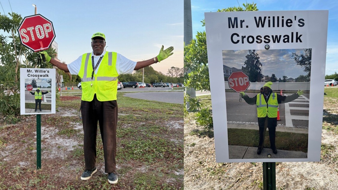 95-year-old crossing guard Mr. Willie gets crosswalk named after him