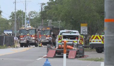 Gas leak causing road closure on Westshore Boulevard in Tampa
