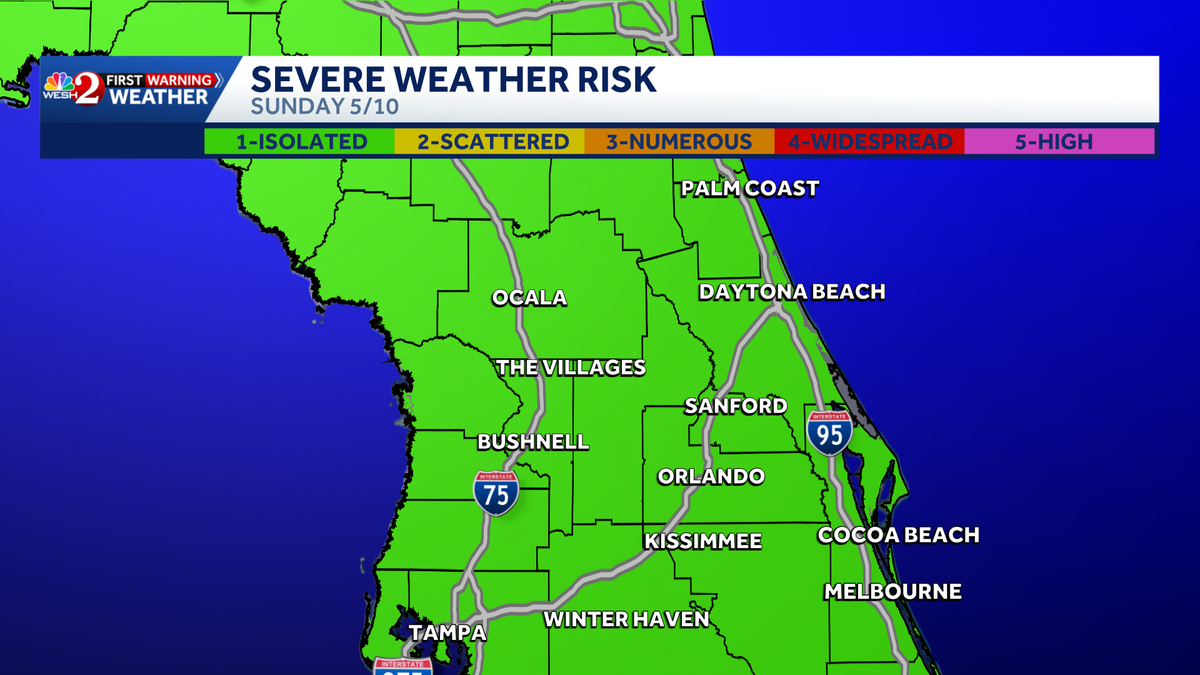 Tracking the threat for storms across Central Florida this Mother's Day weekend
