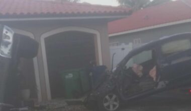 Driver crashes into NW Miami-Dade home in newly released surveillance video as neighbors demand traffic safety changes