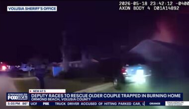Deputy towards into house fire, helps pull woman out