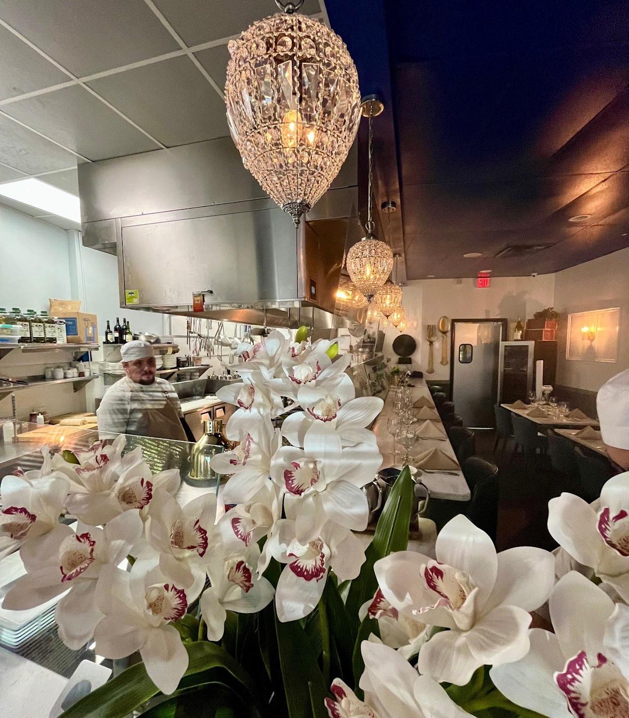 Pretty much every seat in Savour Restaurant has a view of the open kitchen.