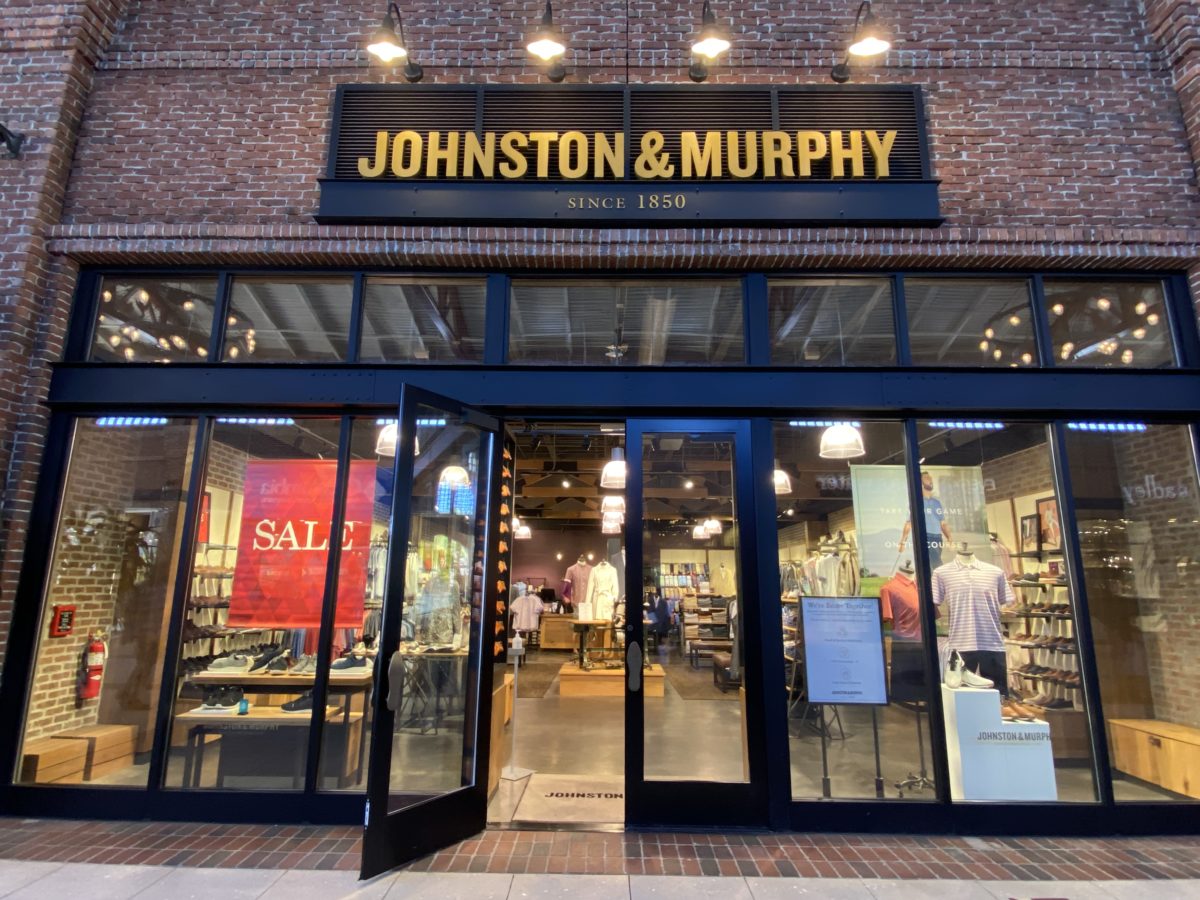Johnston & Murphy storefront at Disney Springs.