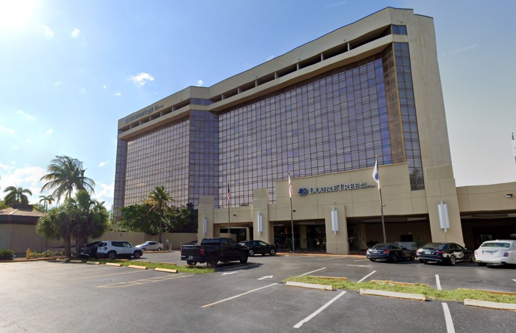 The DoubleTree by Hilton Hotel Miami Airport & Convention Center.