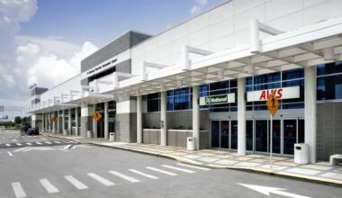 Exterior of St. Pete-Clearwater International Airport terminal in Pinellas County