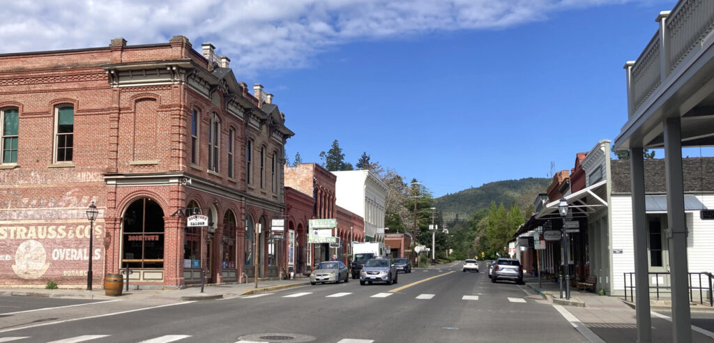 Just five miles west of Medford, Jacksonville is a designated National Historic Landmark. Originally founded during the 1851 gold rush, the town is celebrated today for its beautifully preserved 19th-century architecture, showcased here in the heart of downtown. Photo: Jim Flint.