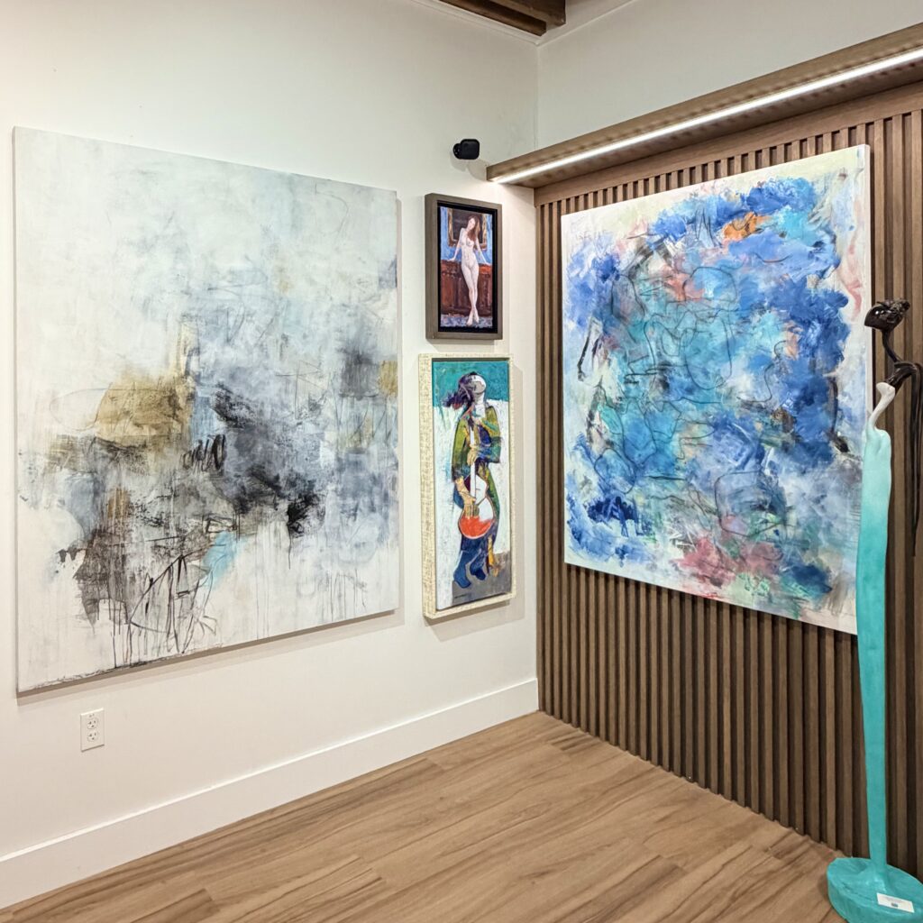 The interior of an art gallery