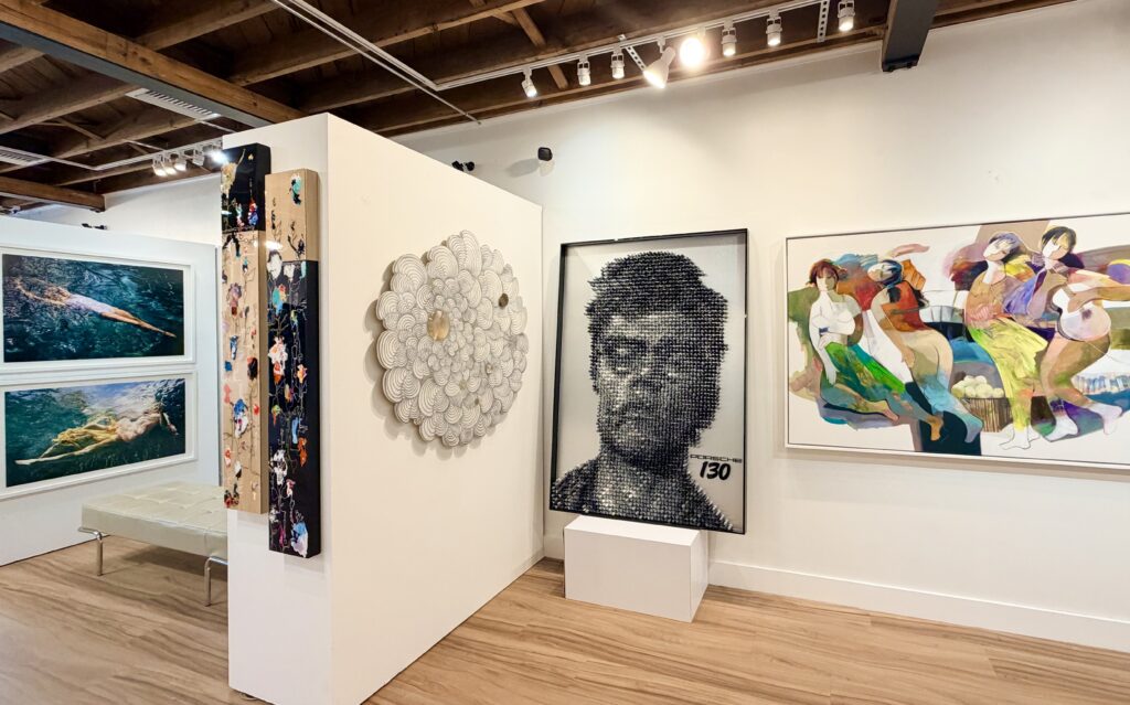 The interior of an art gallery