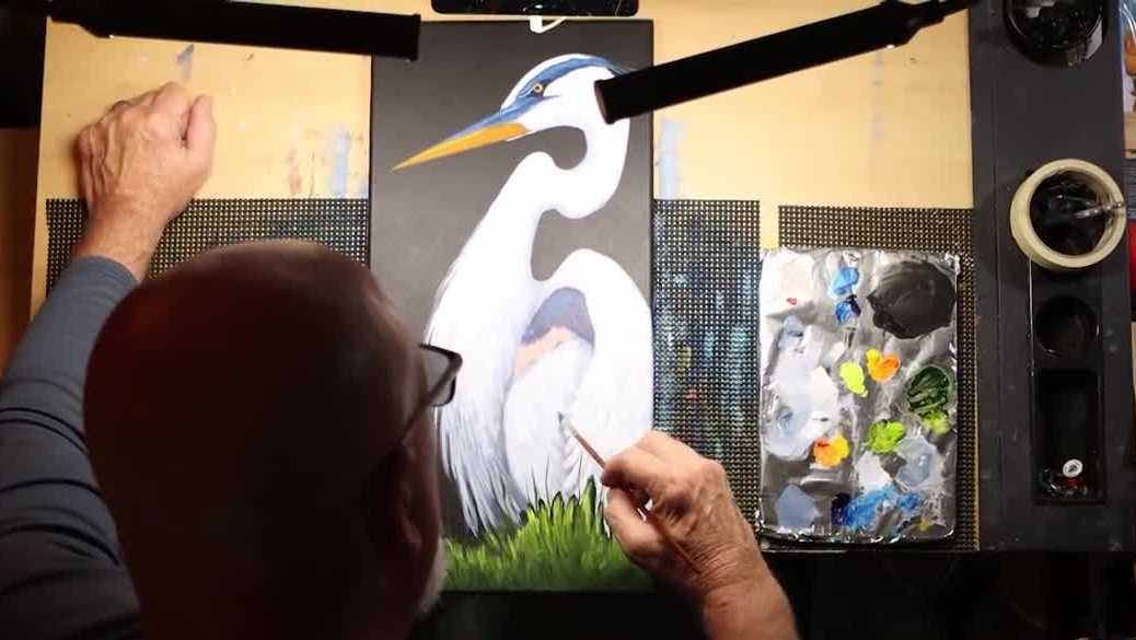 Florida grandfather feels connection with grandson he lost through painting