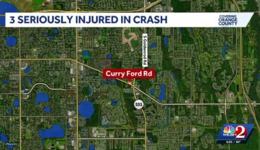 4 injured in accident in Orlando, including 2 children