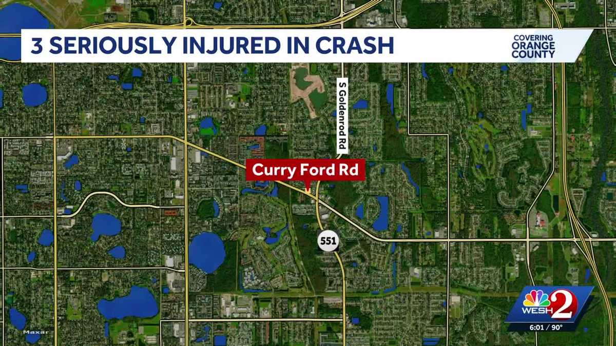 4 injured in accident in Orlando, including 2 children