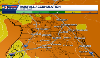 Tropical moisture to soak Central Florida this week