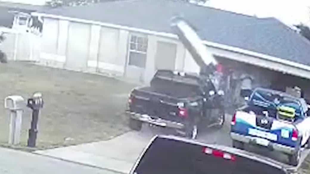 Video shows wild storm winds lift truck, damage roofs and property in SW Florida
