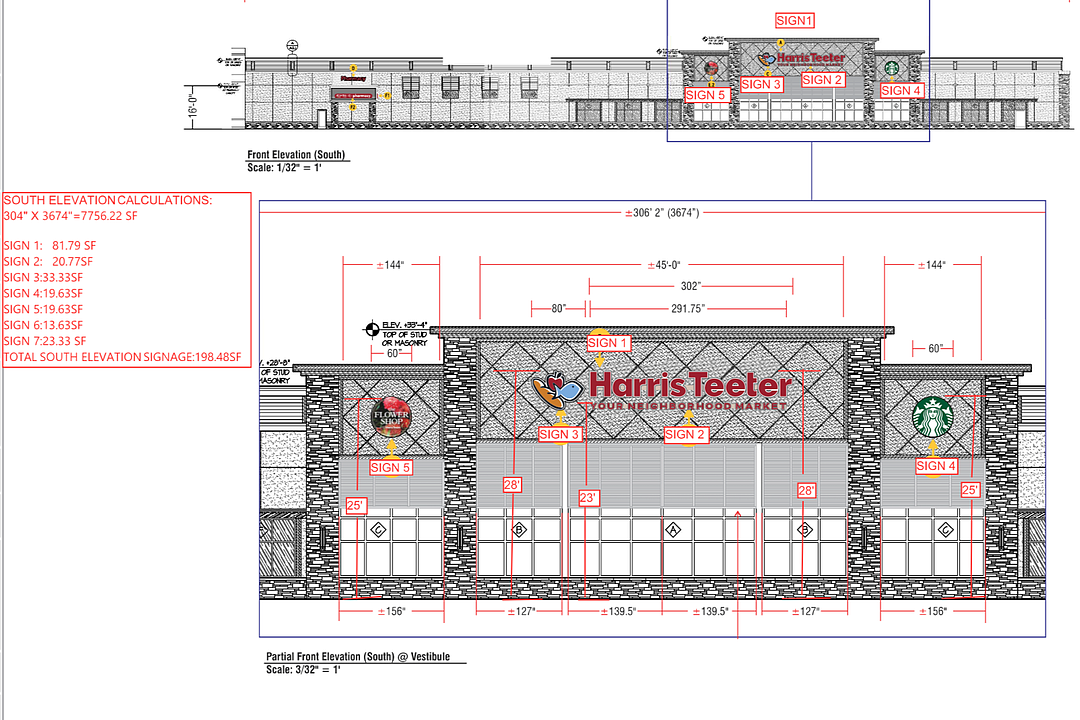 Harris Teeter signage to make its presence known