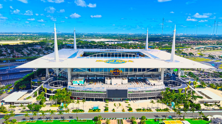 Aerial view of Hard Rock Stadium