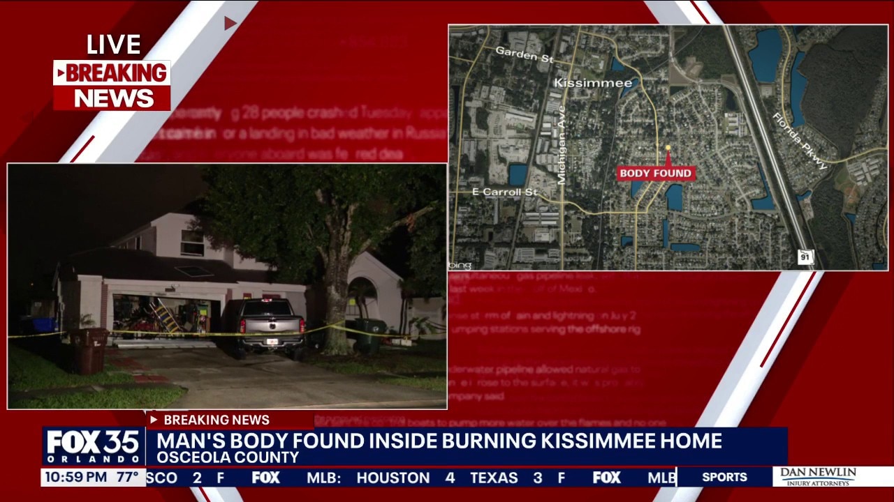 Man found dead inside burning home in Kissimmee